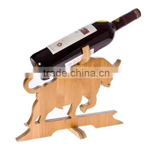 Natural Wooden Bottle Wine Rack,SINGLE FANCY ANIMAL WOODEN WINE RACK thumbnail-2