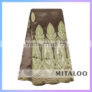 Mitaloo MGP0039 Embroidery Polyester Fabric With Sequins Aso Ebi George Fabric thumbnail-4