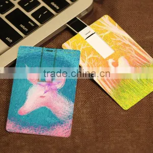 Double Printed Bulk Custom 8gb 16gb Credit Card Pen Drive Real Capacity thumbnail-5