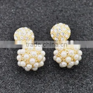 Latest Design of Pearl Earrings Pearl Ball Earring Double Pearl Earrings thumbnail-1