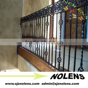 Decorative Indoor or Outdoor Wrought Iron Spiral Stairs/Morden Interior Wrought Iron Stairs Banisters Design thumbnail-1