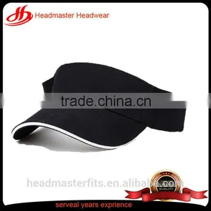 Custom Cotton Wide Brim Blank Sun Visor Caps Golf Caps thumbnail-2