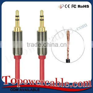 Wholesale Aluminum Metal Casing 3.5mm Jack Male to 3.5mm Male Stereo Audio Cables thumbnail-2