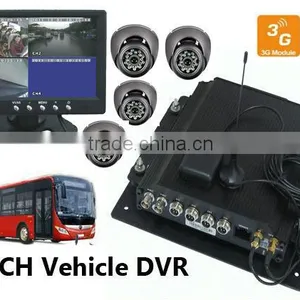 HD 4Channel Mobile Vehicle Camera DVR Built-in GPS Tracking thumbnail-1