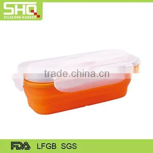100% Food Grade Silicone Folding Lunch Box thumbnail-2