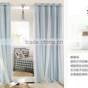Living Room Curtains Polyester Blackout Woven Stripe Fabric thumbnail-2