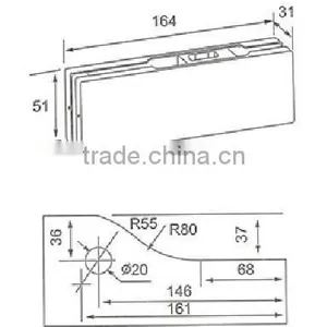 Hot Sale Stainless Steel Glass Door Patch Fitting in China (DL-002) thumbnail-2