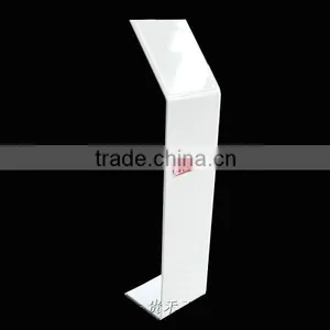 2015 New White Color Magazine Display Stand, Acrylic Sign Stand thumbnail-1