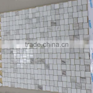 Brick Design Marble Mosaic Tiles (Pure White Marble) thumbnail-6