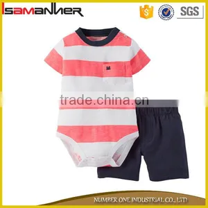 OEM Kids Pajama Suit Comfort Cotton Plain Baby Romper Set With Shorts Supplier's Choice thumbnail-4