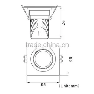 Square Cob Led Spot Ceiling Light 15W thumbnail-5