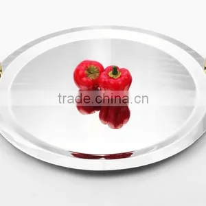 New Products of Gold Rim Stainless Steel Mirror Polishing Dinner Plates for Weddings thumbnail-3