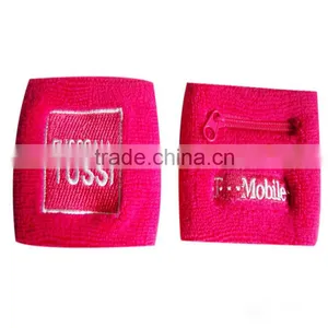 Fashion Advertizing Zipper Sweatband With Pocket thumbnail-4