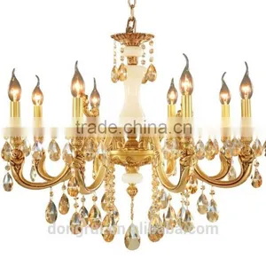 Europe Royal Style Classical Full Copper Baccarat Luxury Decorative Lighting Hotel Chandelier 265-8H thumbnail-1