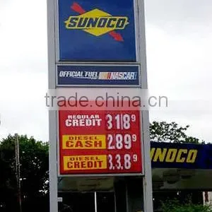 UV Flatbed Print Custom Full Colour High Quality Gas Price Sign thumbnail-1