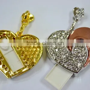 Wholesale Better Design Heart Shape Jewelry Swivel USB Flash Drive 8GB/16GB USB2.0 thumbnail-1