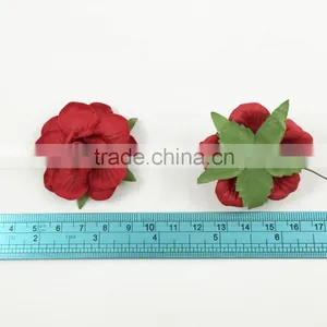 RED, Large Handmade Mulberry Paper Flower, Wedding Party, Scrap-booking Crafts R40 thumbnail-3