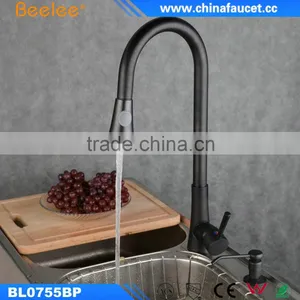 China Kitchen Faucet ORB Pull Out Black Faucet Hot Water Mixer thumbnail-3
