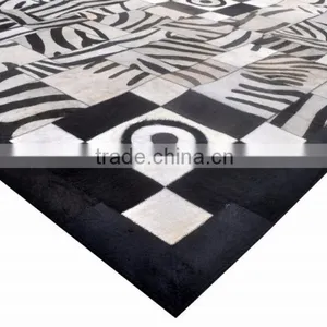 Hair-On Cowhide Leather Rug M-44 thumbnail-2