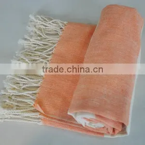 100% Cotton Turkish Towel Bath Hamam Fouta Peshtemal Pestemal Towel thumbnail-1
