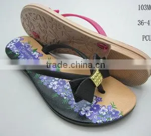 2014 Hot Selling and Fashion PCU Women Flipflops With Various Colors thumbnail-1