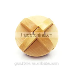 2015 Hot Sale Wooden IQ Intelligent Puzzle Magic Puzzle Kongming Lock Brain Teaser Model Number GAD1077 thumbnail-2