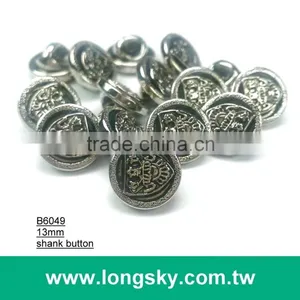 (#B6049/13mm) Royalty Style Small Shank Button for Short Coat thumbnail-2