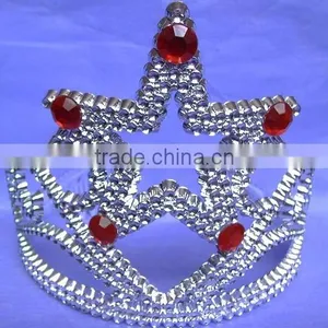 9cmx12cm LED Flashing Metallic Silver Star Plastic Tiaras and Crowns thumbnail-3