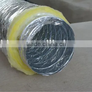 Insulated Flexible Aluminum Air Duct With 16kg/25mm Fiber Glass thumbnail-1