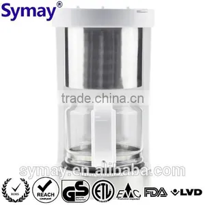 Semi-auto Coffee Machine With SS Decoration 1.25L 10 Cups Glass Carafe Kitchen Accessory Filter thumbnail-1