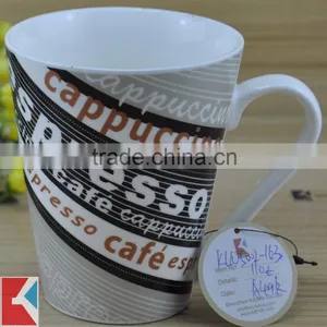 11OZ Coffee Bean Fully Decal Printed Coffee Cups, Shiny Surface Porcelain Mug, KL5004-179 thumbnail-6