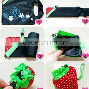 190T Polyester Foldable Strawberry Bag for Shopping thumbnail-2