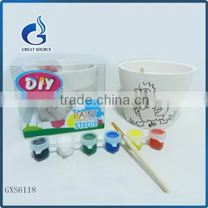 Paint By Yourself Kids' Best Intelligent Gift DIY Ceramic Flower Pot thumbnail-5