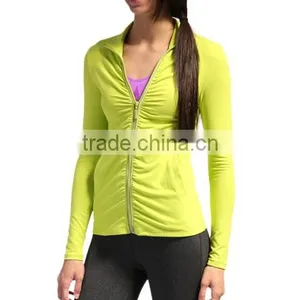 86% Nylon 14% Spandex Dry Fit Yoga Jacket for Women thumbnail-5