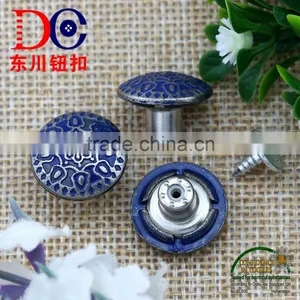 Fashion Design Custom Round Zinc Alloy Metal Jeans Button for Jean Garment thumbnail-2