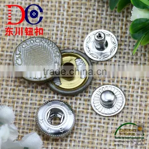 15MM Casual Fastener Twill Design Press Metal Snap Button for Casual Clothing thumbnail-1