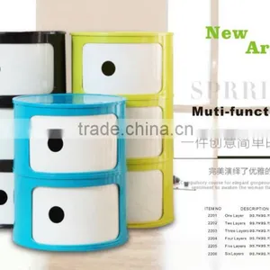 Muti-Function Plastic Storage Cabinet With Sliding Door for Living Room thumbnail-1