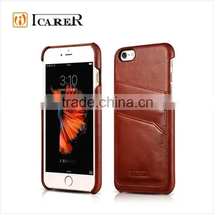 ICARER Back Cover Genuine Leather Case For IPhone 6 With Card Slots thumbnail-6