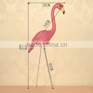 1 Pair Red Lawn Flamingo Figurine Plastic Party Grassland Garden Ornaments Decoration thumbnail-5