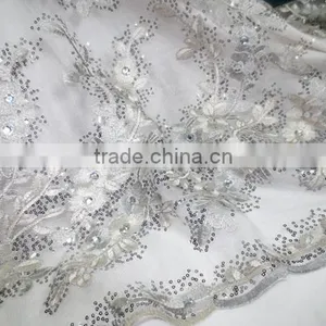 Popular French Lace Wedding Dress Fabric High Quality African French Lace Fabrics thumbnail-1