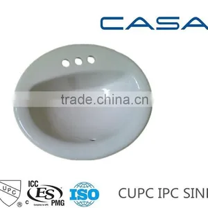 20 Inch CUPC Counter Oval Sink thumbnail-1