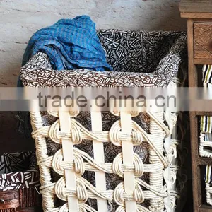 9 Hand Woven - Pastoral Style - Solid - Wooden Dirty Clothes Basket - Dirty Clothes Barrel - Storage Basket Basket thumbnail-3