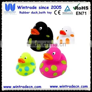 Plastic Floating Toy Duck With Dots thumbnail-1