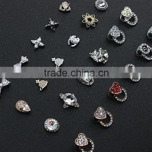 Strong Quality Heart Design Shining Rhinestone and Zircon Metal Jewelry for DIY Nail Art thumbnail-2