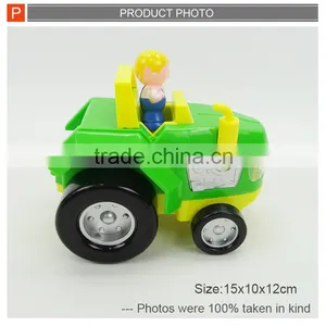 Plastic Mini Free Wheel Cartoon Toy Car City Truck With Music thumbnail-5