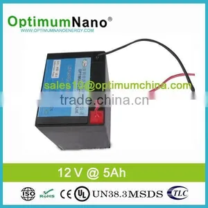 2015 HOT! 12V 5AH Long Cycle Life Li-ion Battery for LED Light thumbnail-1
