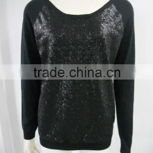 Ladies' Sweater With Sequins Beadings thumbnail-1