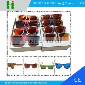Polarized Recycle Bamboo Wood Sunglasses Skateboard Sunglasses thumbnail-1