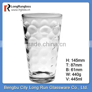 LongRun 15oz Big Capacity Fancy Water Glass Cup Drinking Beer Glass thumbnail-1