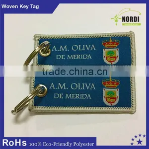 Reflective Key Chain /custom Key Tag /polyester Embrodiery Key Chain thumbnail-1